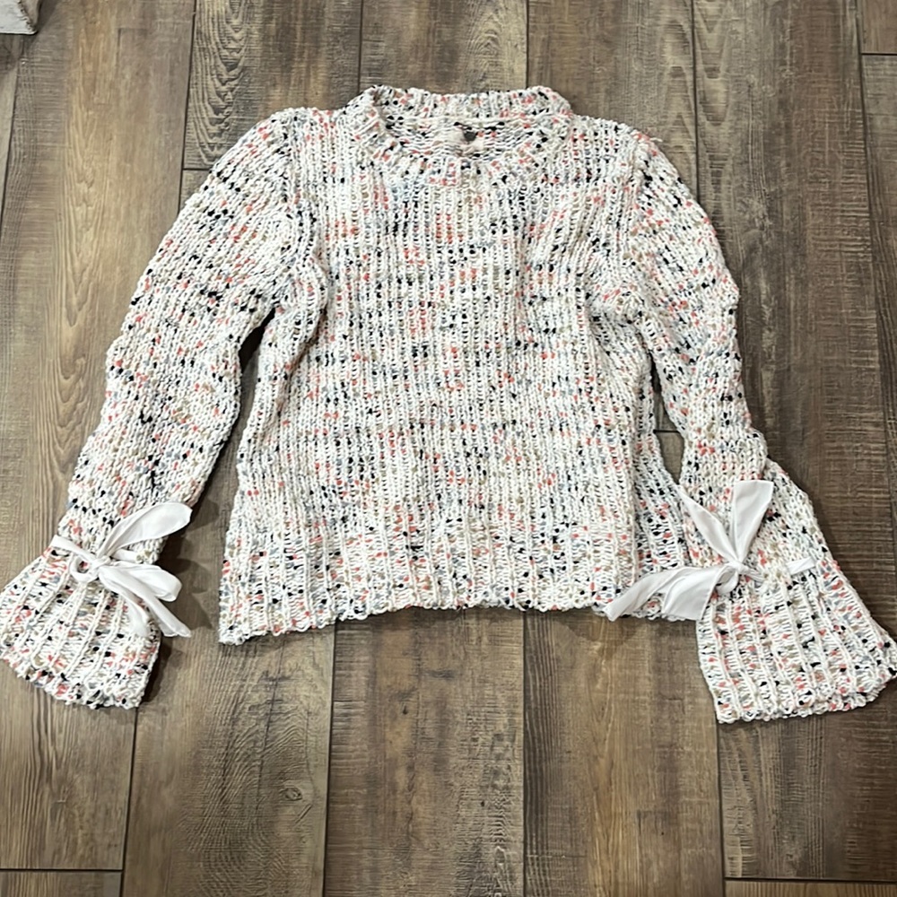 Cupid Sweater with ribbon detail sleeves